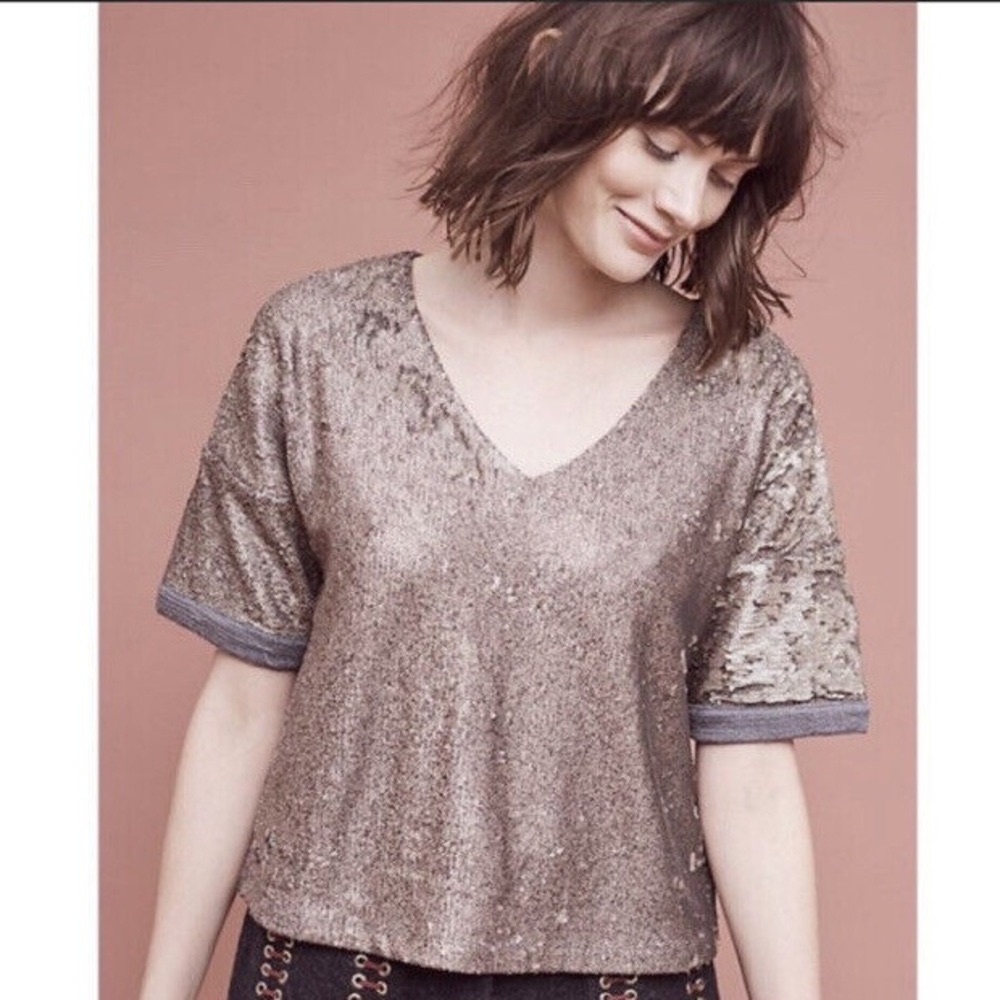 Anthropologie sequin top, size small, great condition.